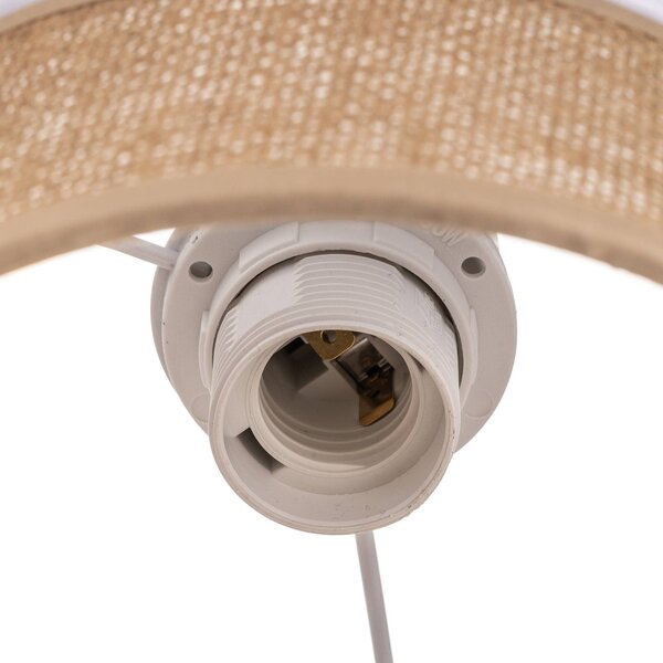 Lampa wisząca Linobianco TK Lighting, możliwość ściemniania, biały / opal, salon / jadalnia, tkanina / materiał / jedwab, nowoczesny