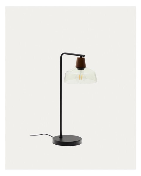 Zielona lampa stołowa ze szklanym kloszem (wysokość 55 cm) Silex – Kave Home