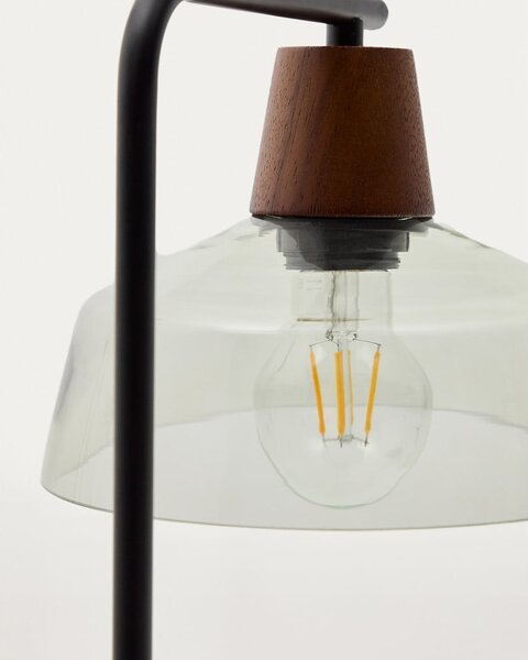 Zielona lampa stołowa ze szklanym kloszem (wysokość 55 cm) Silex – Kave Home