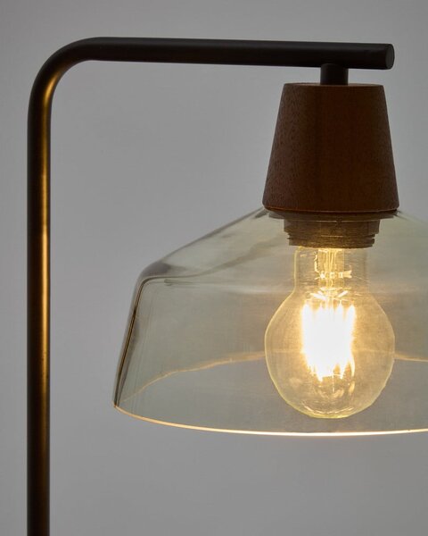 Zielona lampa stołowa ze szklanym kloszem (wysokość 55 cm) Silex – Kave Home
