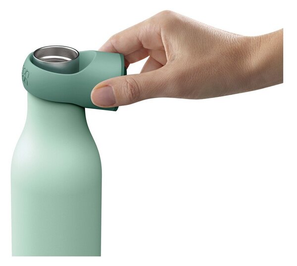 Miętowa podróżna butelka ze stali nierdzewnej 500 ml Loop – Joseph Joseph