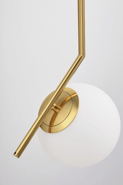 LAMPA WISZĄCA NOWOCZESNA MOSIĘŻNA BIAŁA KULA SORENTO 15
