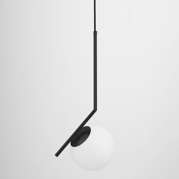 LAMPA WISZĄCA NOWOCZESNA CZARNA BIAŁA KULA SORENTO 15