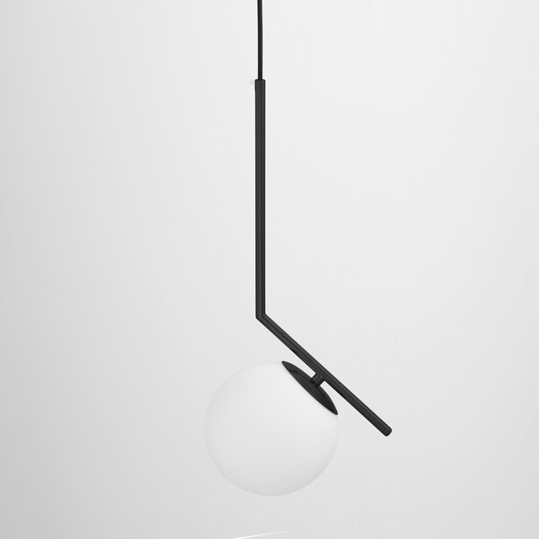 LAMPA WISZĄCA NOWOCZESNA CZARNA BIAŁA KULA SORENTO 15