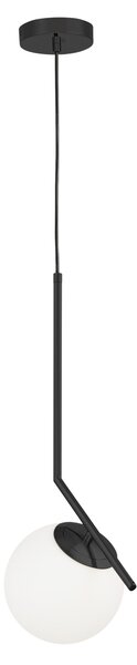 LAMPA WISZĄCA NOWOCZESNA CZARNA BIAŁA KULA SORENTO 15