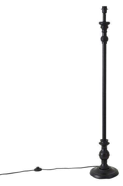 Klasyczna lampa podłogowa czarna bez klosza - Classico