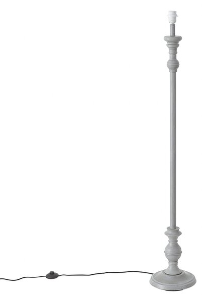 Klasyczna lampa podłogowa szara bez abażuru - Classico