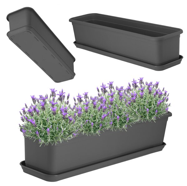 Skrzynka balkonowa z podstawką Evron 60 cm, antracyt
