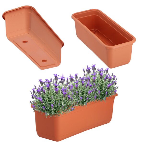 Skrzynka balkonowa Evron 40 cm, terrakota