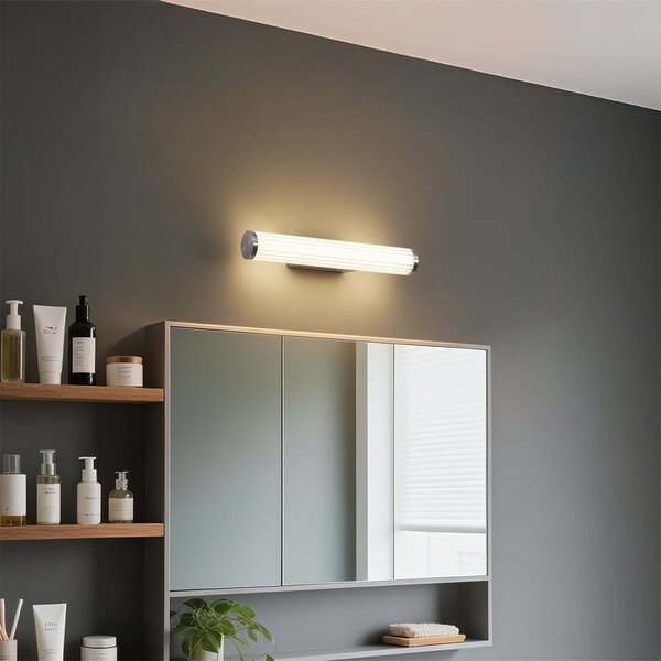 Lampa ścienna w stylu retro Gunmetal 40,4 cm z LED IP44 - Coco