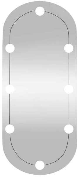 Designerskie owalne lustro wiszące LED 35x80 cm R5-C23