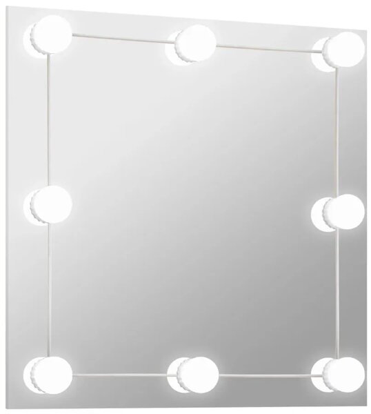 Kwadratowe ścienne lustro z oświetleniem LED 60x60 cm A7-P07