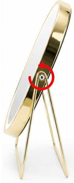 Lusterko Do Makijażu PREMIUM Kosmetyczne POŁYSK Metalowe PODŚWIETLANE LED