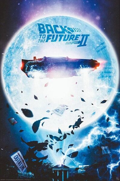 Plakat, Obraz Back to the Future - Flying DeLorean, (61 x 91.5 cm)