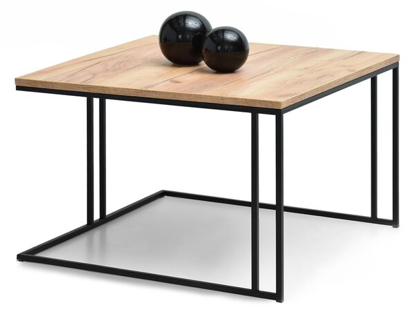 Loftowy stolik do kawy dark s czarny z metalowym stelażem