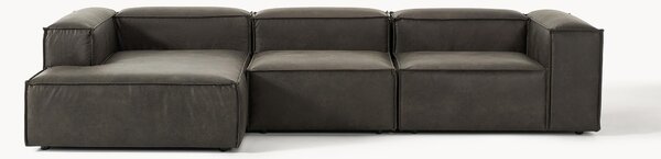 Narożna sofa modułowa ze skóry z recyklingu Lennon (4-osobowa)