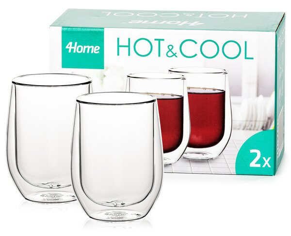 4Home Szklanka termiczna Classic Hot&Cool, 300 ml, 2 szt