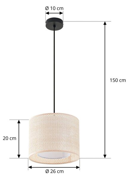 Lampa wisząca Soula Lindby, możliwość ściemniania, kremowy / amber, salon / jadalnia, tworzywo sztuczne, dworkowy / rustykalny