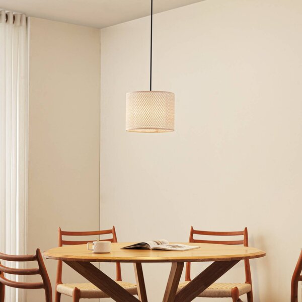 Lampa wisząca Soula Lindby, możliwość ściemniania, kremowy / amber, salon / jadalnia, tworzywo sztuczne, dworkowy / rustykalny
