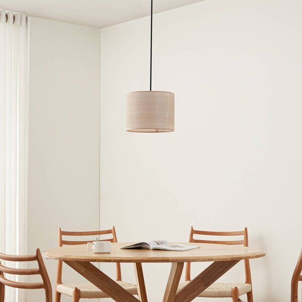 Lampa wisząca Soula Lindby, możliwość ściemniania, kremowy / amber, salon / jadalnia, tworzywo sztuczne, dworkowy / rustykalny