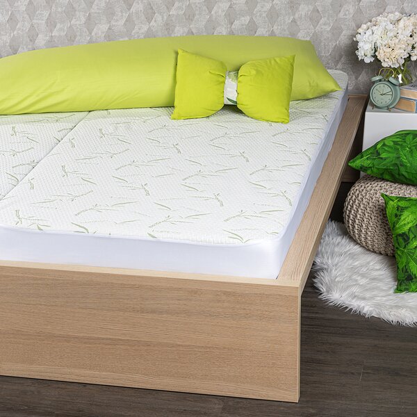 4Home Bamboo Ochraniacz na materac z lamówką, 90 x 200 cm + 30 cm, 90 x 200 cm