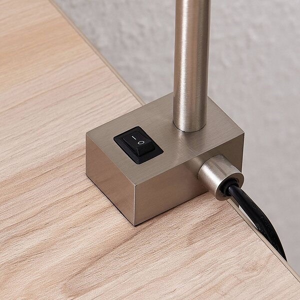Lampka z klipsem Hanilo Lindby, aluminiowy / szary / cynkowy, biuro, aluminium, nowoczesny