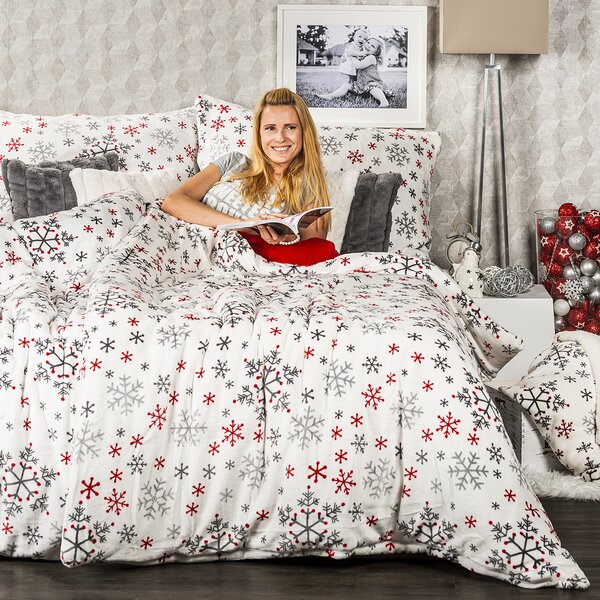 4Home Pościel mikroflanela Snowflakes, 160 x 200 cm, 70 x 80 cm, 160 x 200 cm, 70 x 80 cm