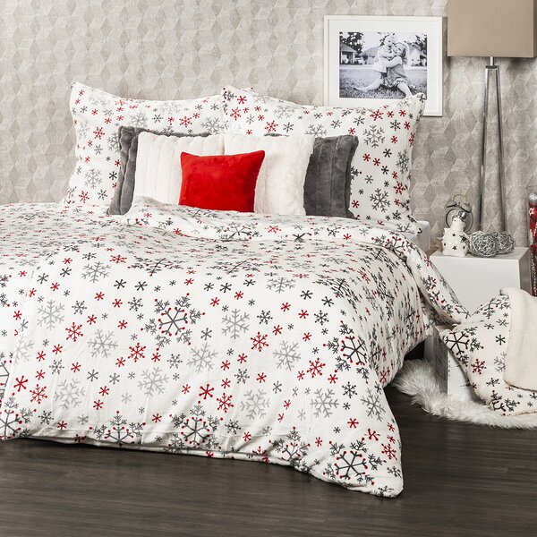 4Home Pościel mikroflanela Snowflakes, 160 x 200 cm, 70 x 80 cm, 160 x 200 cm, 70 x 80 cm