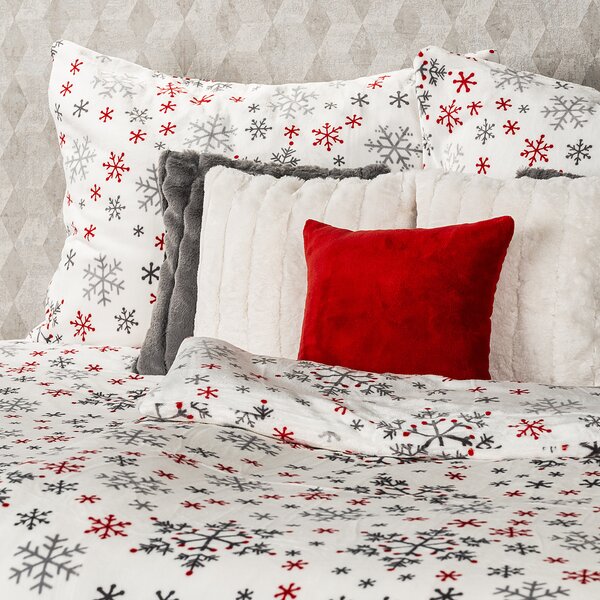 4Home Pościel mikroflanela Snowflakes, 160 x 200 cm, 70 x 80 cm, 160 x 200 cm, 70 x 80 cm