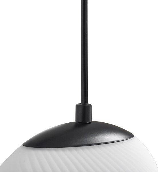 Lampa wisząca szklana Lunelle Lucande, możliwość ściemniania, salon / jadalnia, szkło, nowoczesny