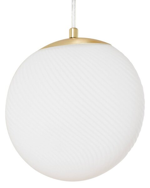 Lampa wisząca szklana Lunelle Lucande, możliwość ściemniania, salon / jadalnia, szkło, nowoczesny
