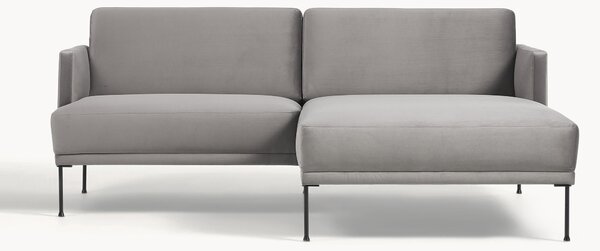 Sofa narożna z aksamitu Fluente