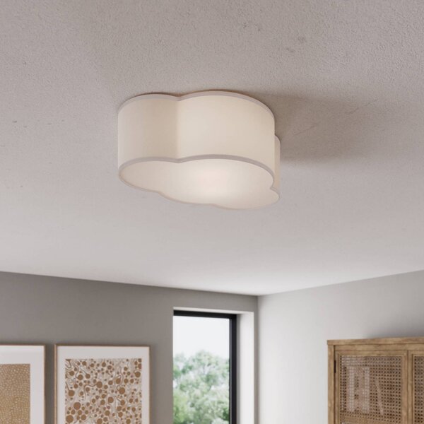 Lampa sufitowa Cloud TK Lighting, możliwość ściemniania, aluminiowy / szary / cynkowy, salon / jadalnia, tkanina / materiał / jedwab, młodzieżowy
