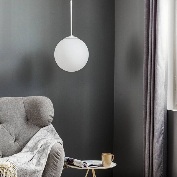 Lampa wisząca Dione ALDEX, możliwość ściemniania, biały / opal, salon / jadalnia, szkło, nowoczesny