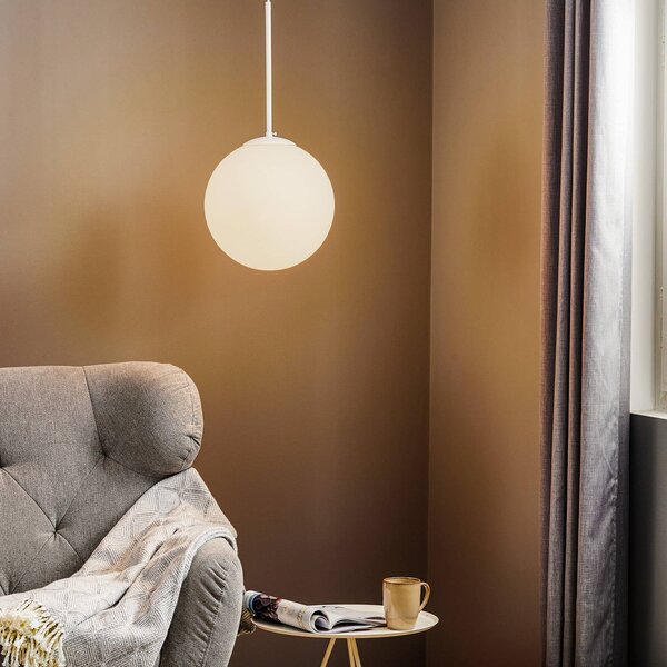 Lampa wisząca Dione ALDEX, możliwość ściemniania, biały / opal, salon / jadalnia, szkło, nowoczesny