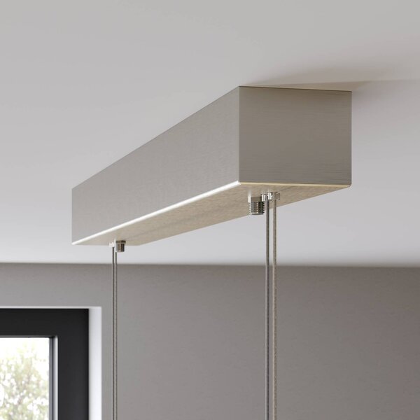 Lampa wisząca Alin Quitani, możliwość ściemniania, jasne drewno, salon / jadalnia, drewno, nowoczesny