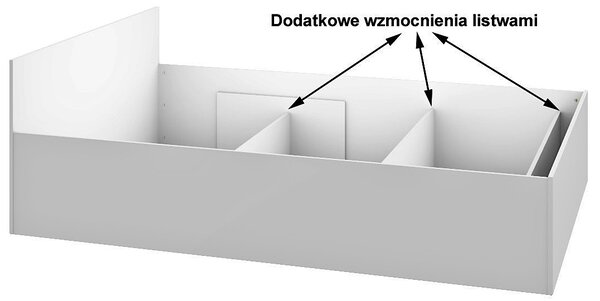 Białe Pojedyncze Łóżko Z Zagłówkiem 100X200 A1-N12