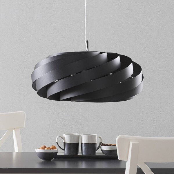 Lampa wisząca Vento Domiluce, możliwość ściemniania, czarny, salon / jadalnia, metal, nowoczesny