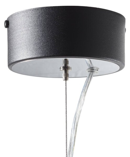 Lampa wisząca Vento Domiluce, możliwość ściemniania, czarny, salon / jadalnia, metal, nowoczesny