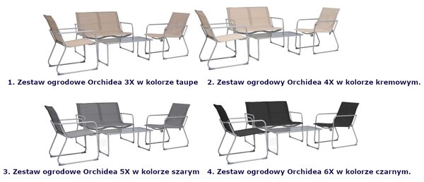 Czteroczęściowy zestaw wypoczynkowy w kolorze czarnym P5-C39