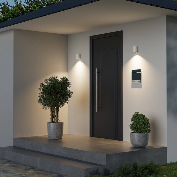 Deko-Light Kinkiet zewnętrzny CAN, możliwość ściemniania, biały / opal, aluminium