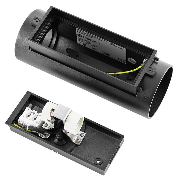 Deko-Light Kinkiet zewnętrzny CAN, możliwość ściemniania, czarny, aluminium