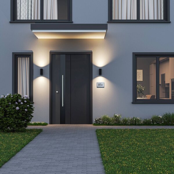 Deko-Light Kinkiet zewnętrzny CAN, możliwość ściemniania, czarny, aluminium