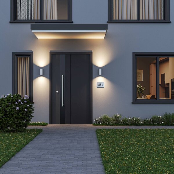 Deko-Light Kinkiet zewnętrzny CAN, możliwość ściemniania, biały / opal, aluminium