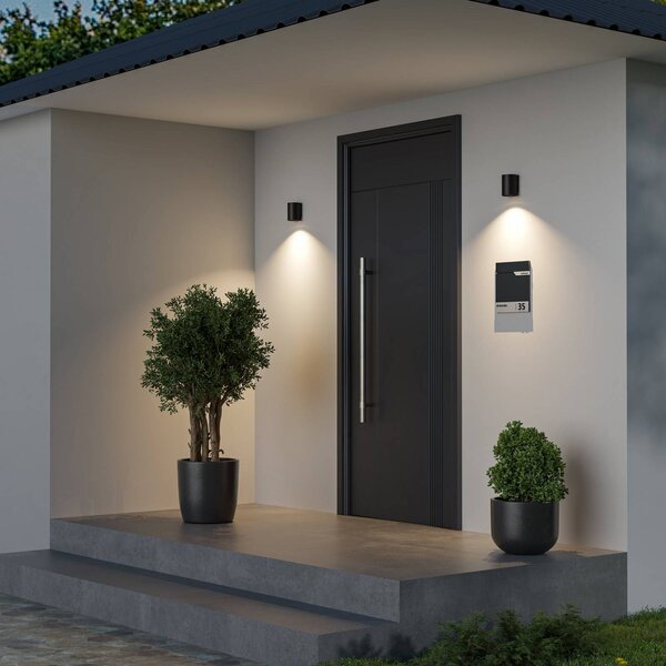 Deko-Light Kinkiet zewnętrzny CAN, możliwość ściemniania, czarny, aluminium
