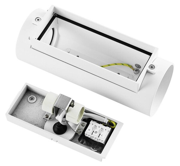 Deko-Light Kinkiet zewnętrzny CAN, możliwość ściemniania, biały / opal, aluminium