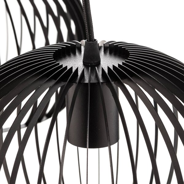 Lampa wisząca Larus TEMAR LIGHTING, możliwość ściemniania, czarny, salon / jadalnia, metal, nowoczesny