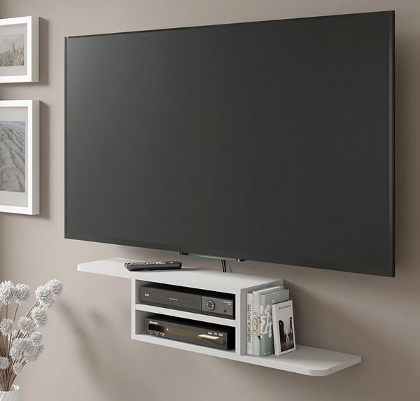 Biała Półka Ścienna Pod Tv H0-W40