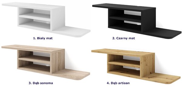 Biała Półka Ścienna Pod Tv H0-W40