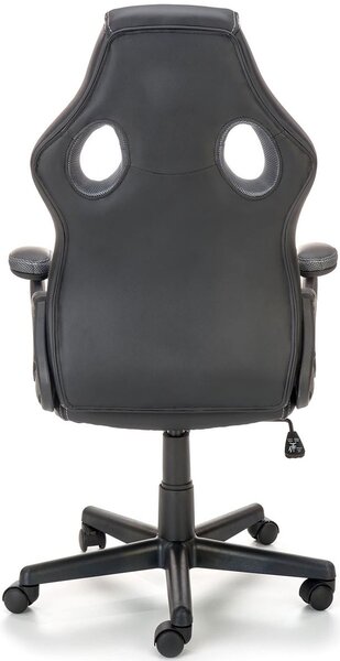 Fotel obrotowy gamingowy czarny + popiel M1-N65